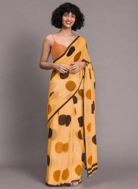 Yellow Colour VARNI AMAZIA Fancy Designer Party Wear Soft Cahnderi Original Digital Printed Saree Collection 2406